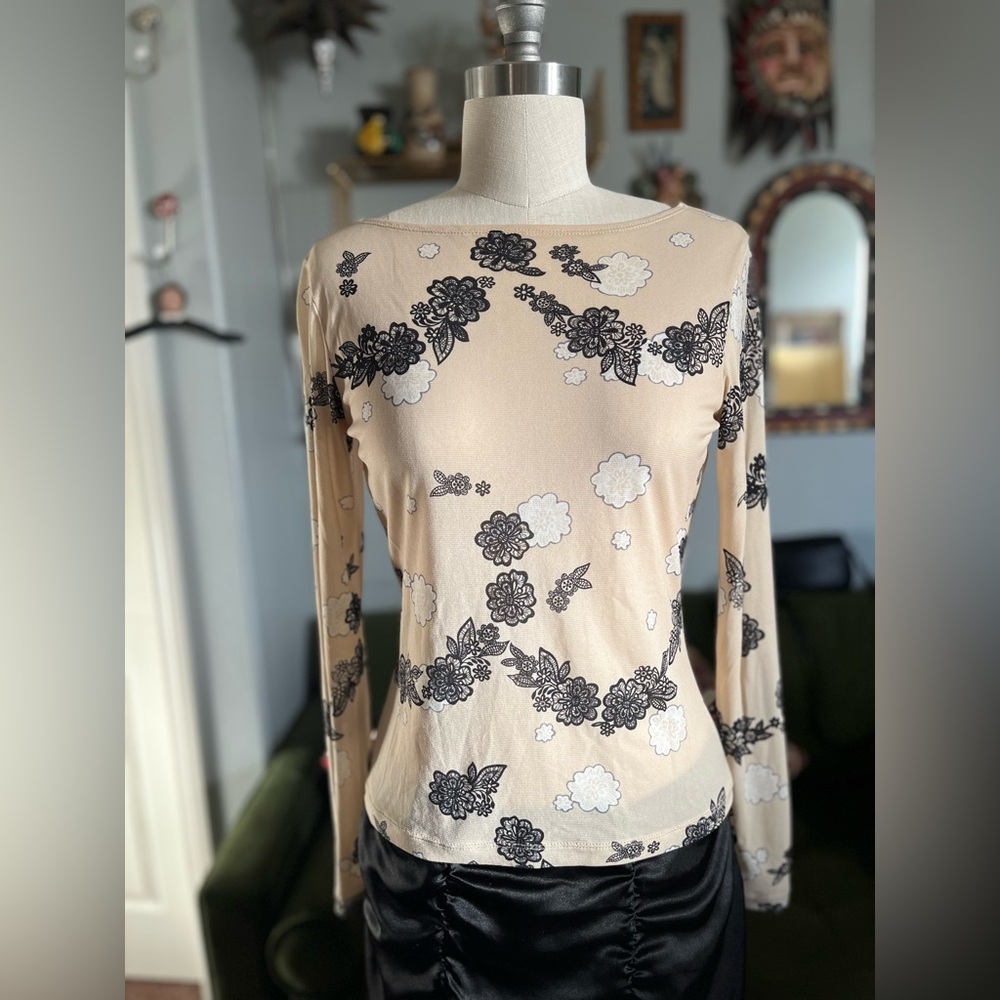 Y2K I.N.C international concepts floral nylon longsleeve